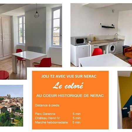 Le Colore- T2 Confortable Avec Vue Sur Nérac Esterno foto